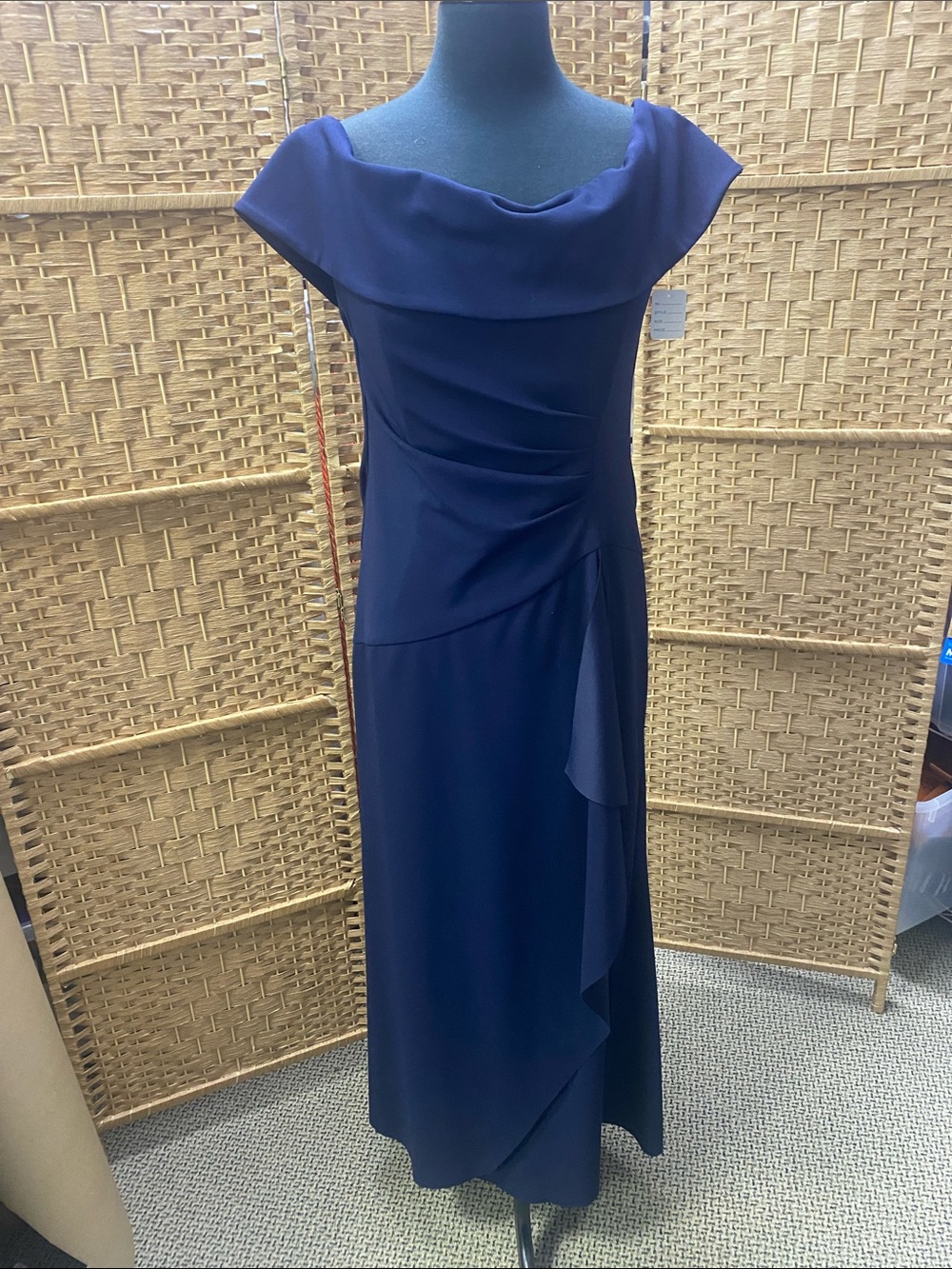 Xscape Elegant Navy Blue Women's Evening Dress